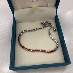 Garnet Tennis Bracelet